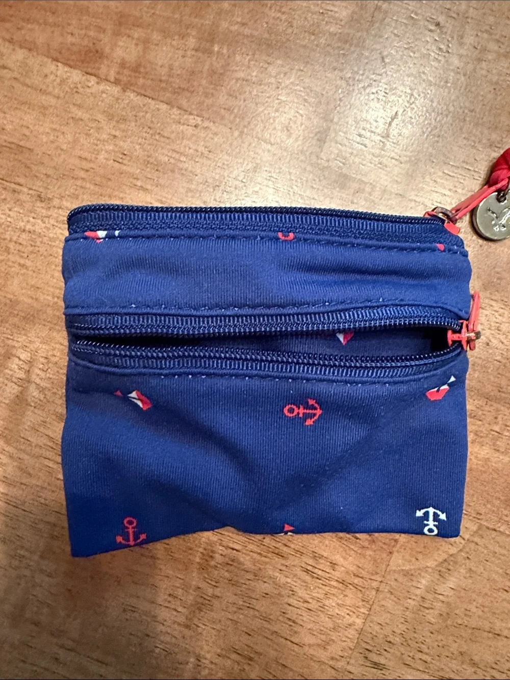 American Eagle Outfitters Blue poolside Crossbody Pouch with Red Strap